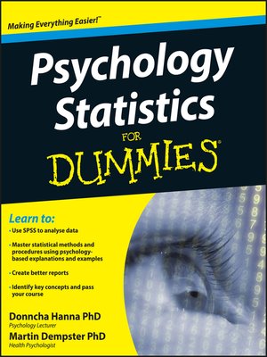 cover image of Psychology Statistics For Dummies